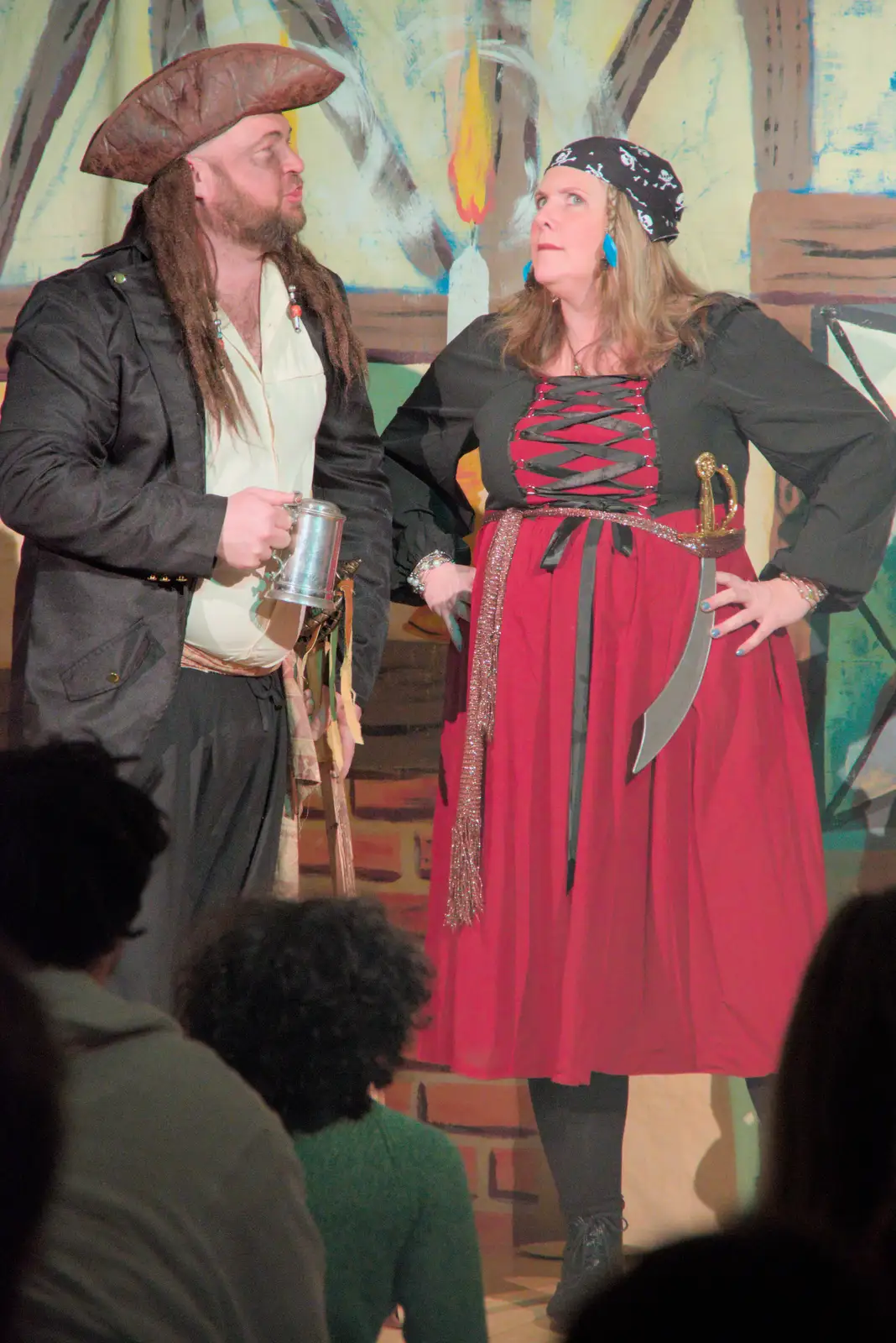 Will and Nicola, as Israel Feet, from Dove Players do Treasure Island, The Village Hall, Occold - 11th January 2025