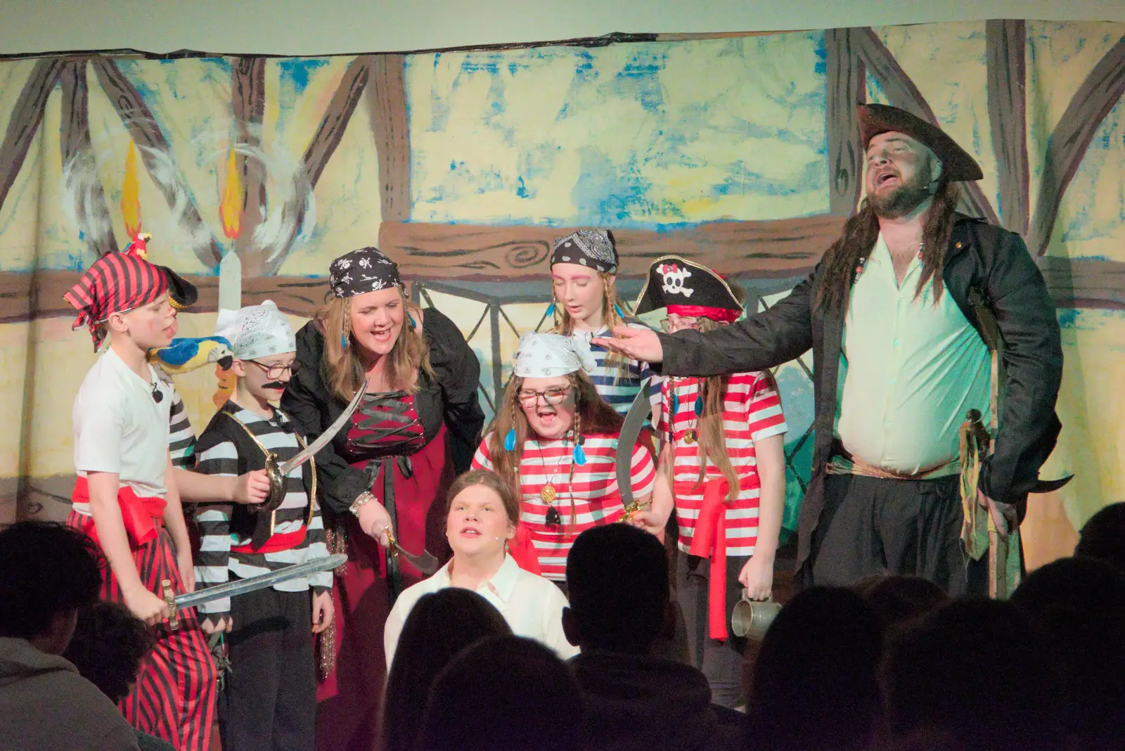 Another pirate scene, from Dove Players do Treasure Island, The Village Hall, Occold - 11th January 2025