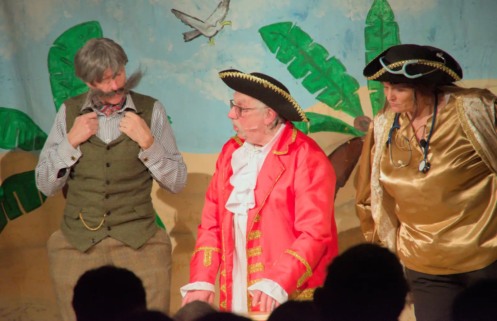 Squire Polperro, Smellit and Dr. Liversausage, from Dove Players do Treasure Island, The Village Hall, Occold - 11th January 2025