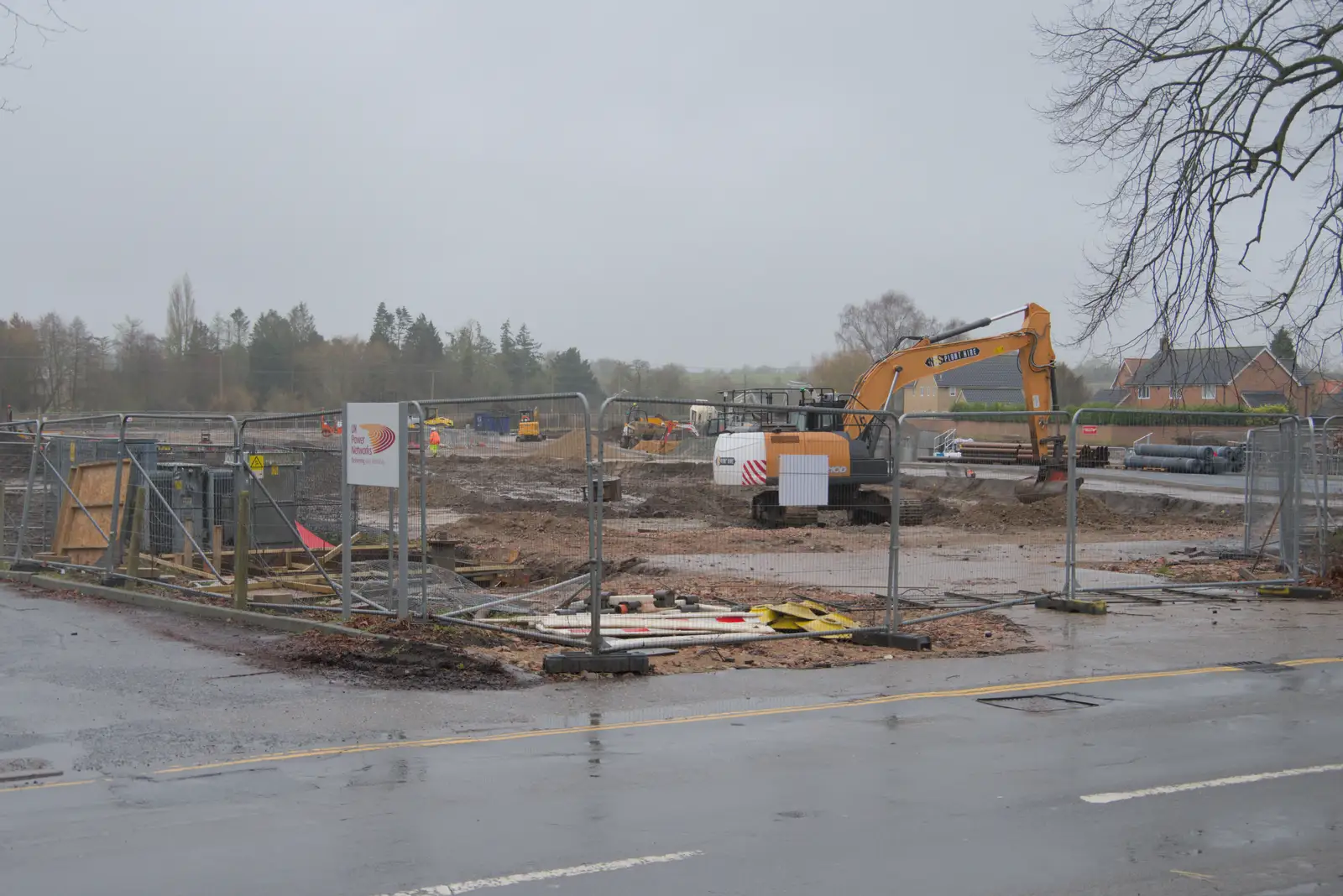 The old feather factory is turned into housing, from The Demolition of Park Road, Diss, Norfolk - 1st February 2025