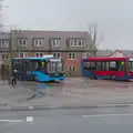 There's activity at Diss Bus Station, The Demolition of Park Road, Diss, Norfolk - 1st February 2025