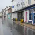 A soggy Mere Street, The Demolition of Park Road, Diss, Norfolk - 1st February 2025