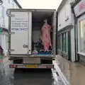 Butchered pigs in the back of a delivery van, The Demolition of Park Road, Diss, Norfolk - 1st February 2025