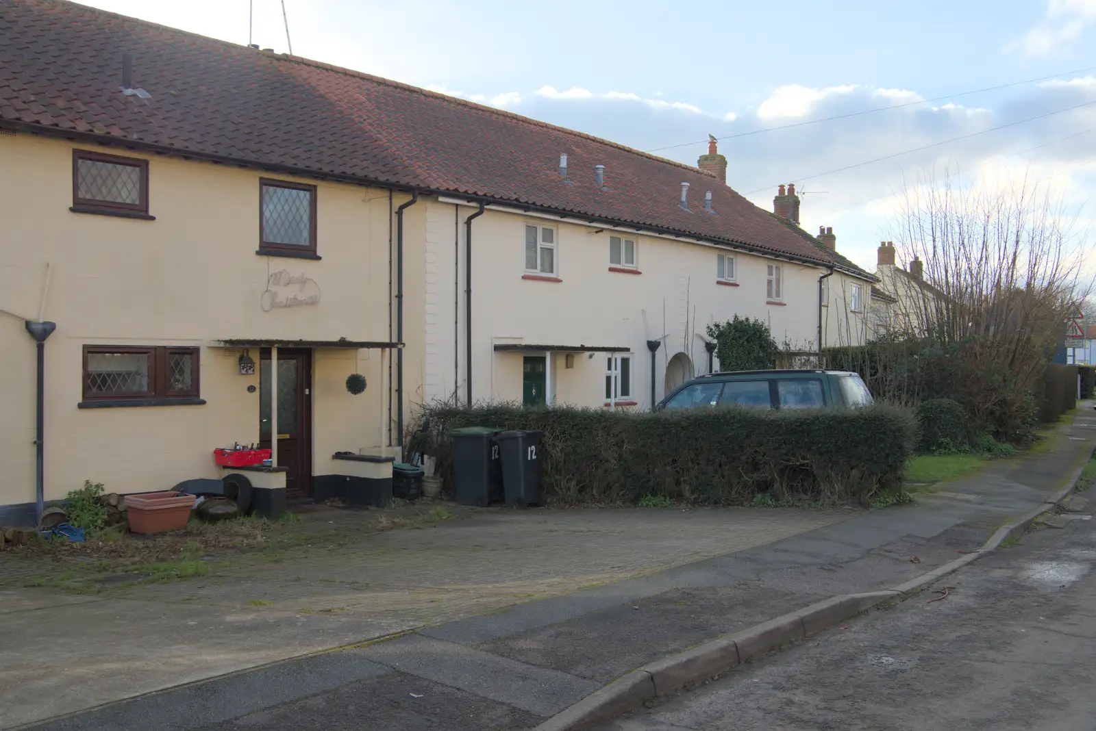 It's still Christmas near Mick the Brick's house, from The Demolition of Park Road, Diss, Norfolk - 1st February 2025