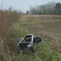 Some knobwit has tipped a barbeque into a field, A Pub Walk to the Railway Tavern, Mellis, Suffolk - 9th February 2025