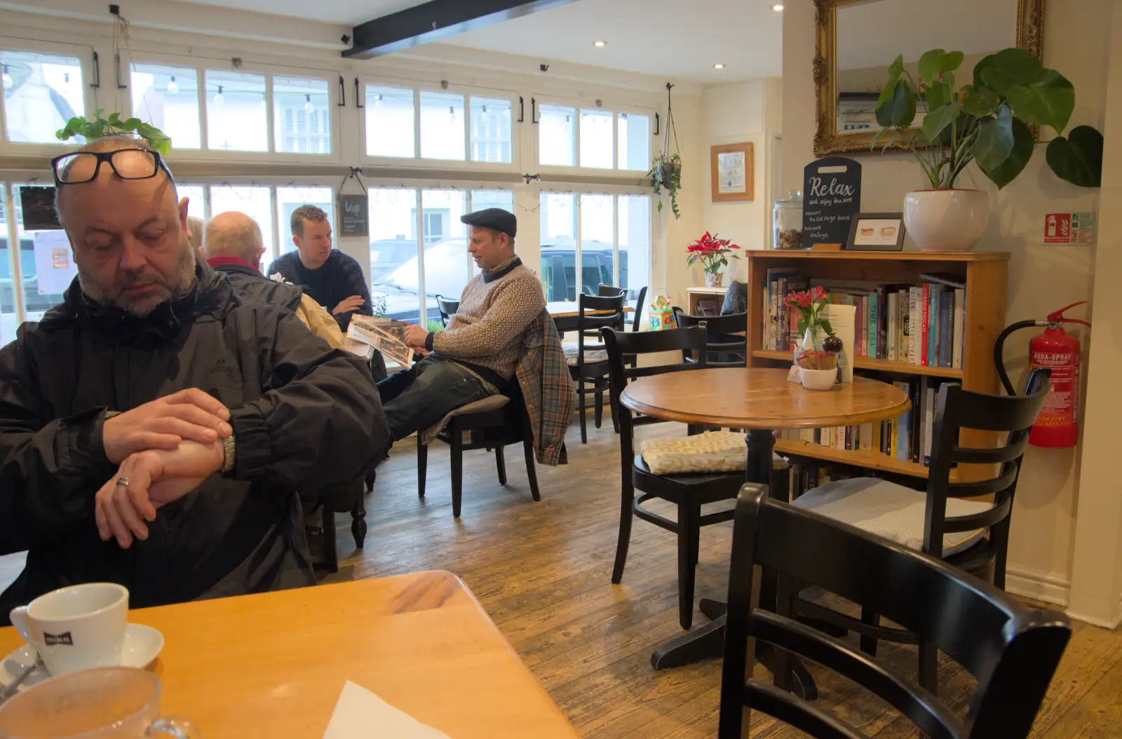 Matt checks the time, from A Return to Chagford, Devon - 16th February 2025