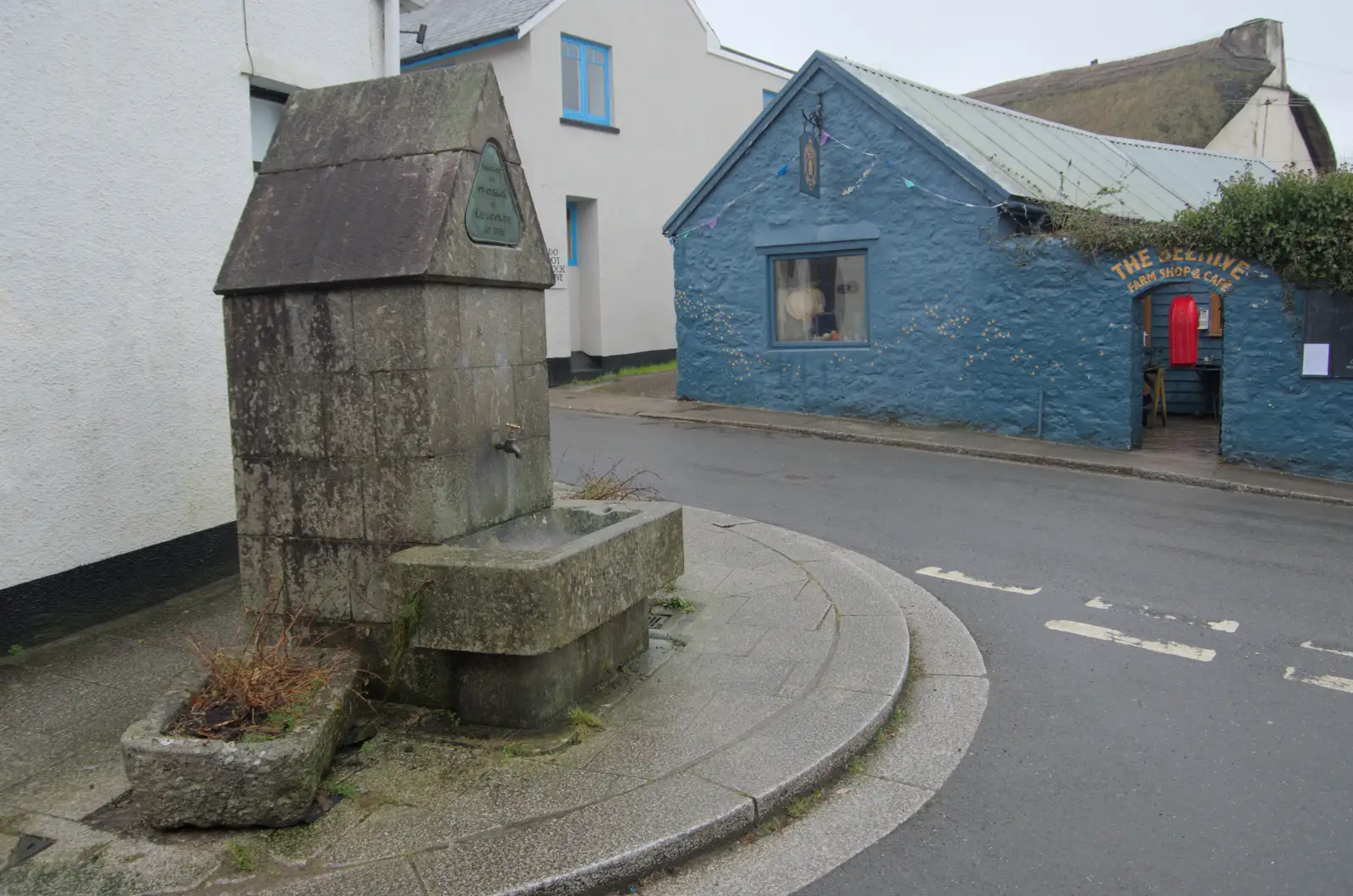 A Victorian water trough in Chagford, from A Return to Chagford, Devon - 16th February 2025