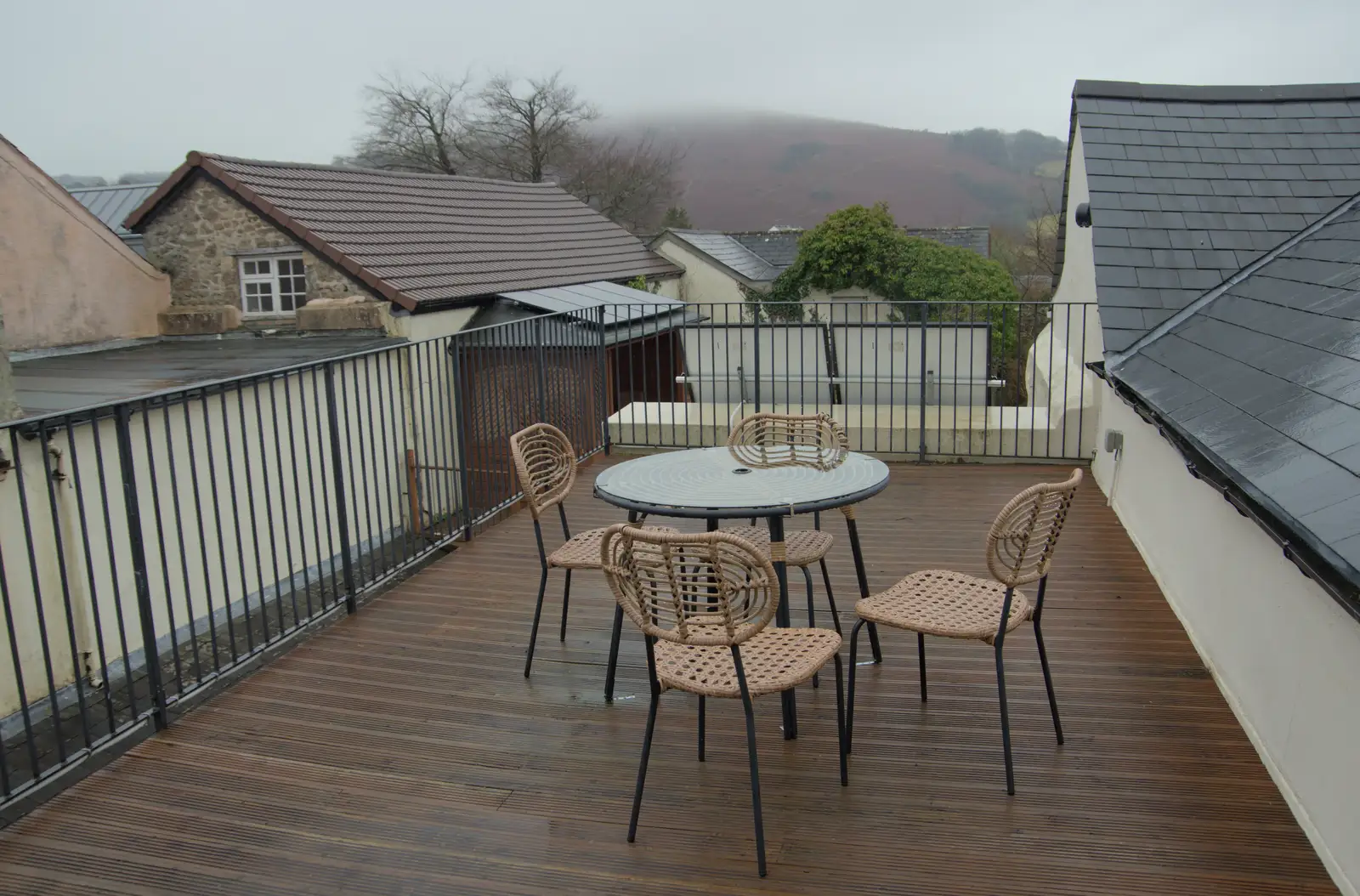 The balcony looking towards Meldon Hill, from A Return to Chagford, Devon - 16th February 2025