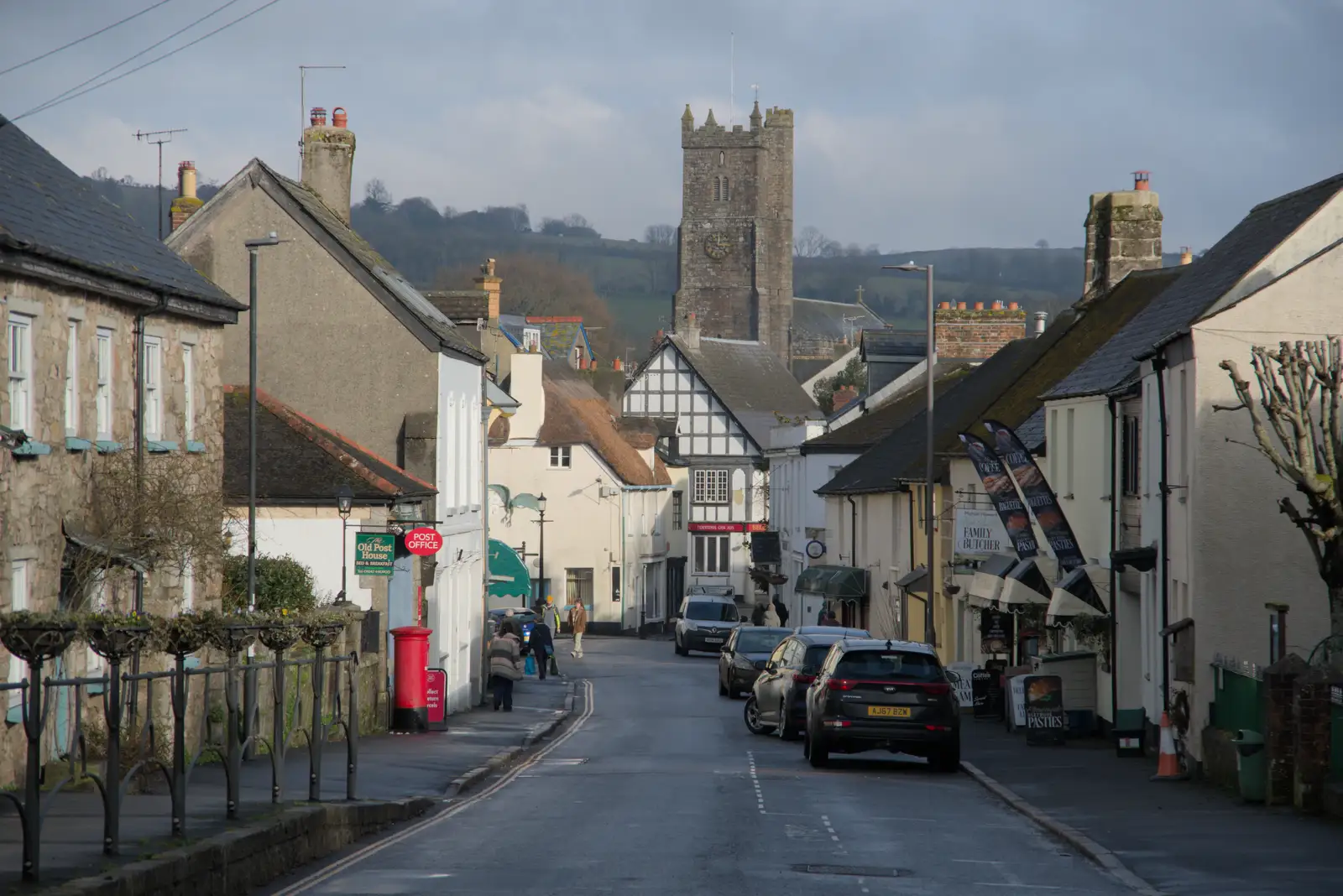 The main street in Moretonhampstead, from A Return to Chagford, Devon - 16th February 2025