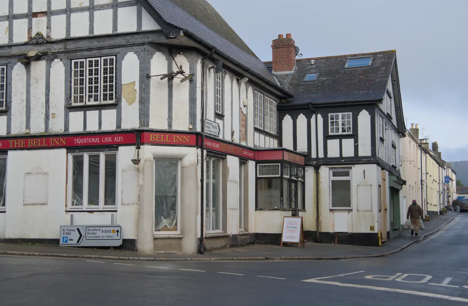 The derelict Bell Inn in Moretonhampstead, from A Return to Chagford, Devon - 16th February 2025