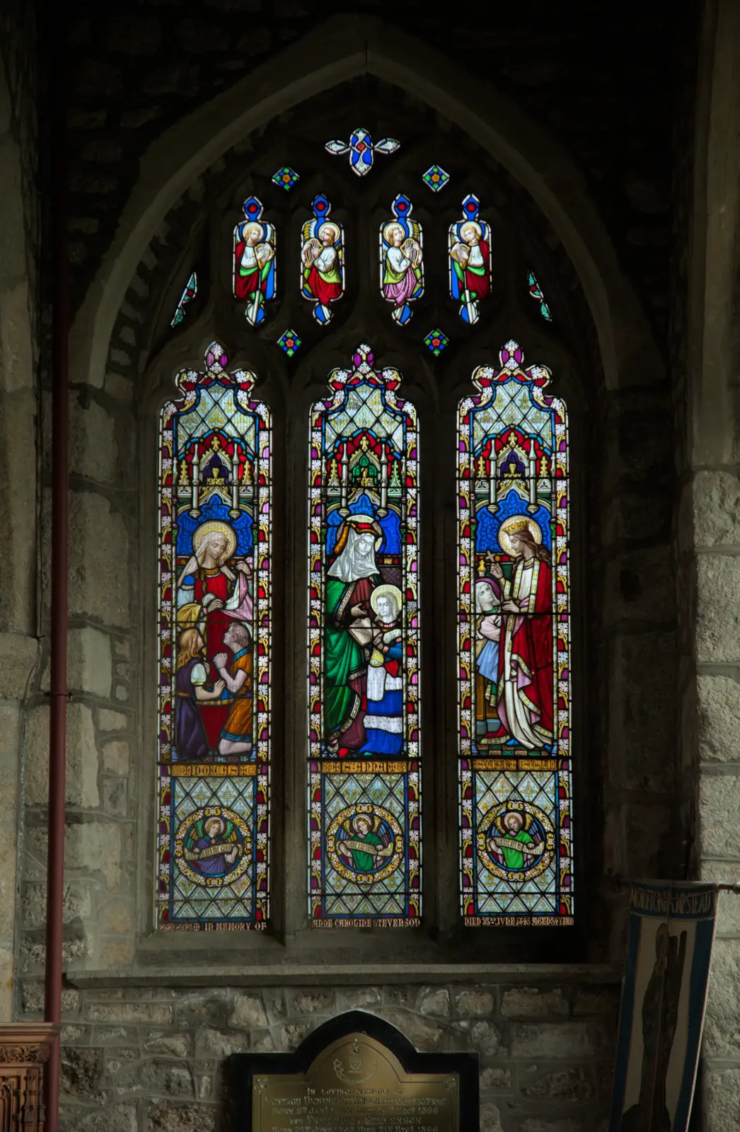 A Victorian stained glass window, from A Return to Chagford, Devon - 16th February 2025