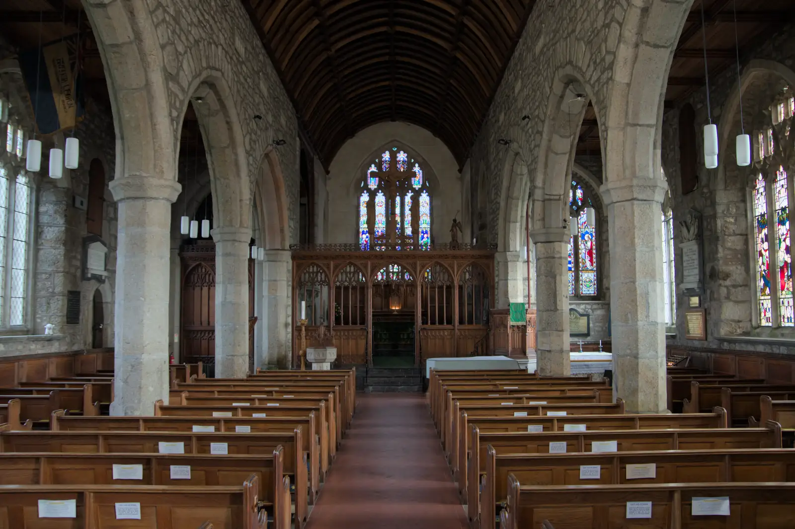 The nave of St. Andrew's, from A Return to Chagford, Devon - 16th February 2025