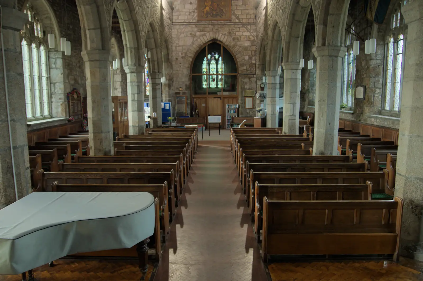 Looking back the other way down the nave, from A Return to Chagford, Devon - 16th February 2025