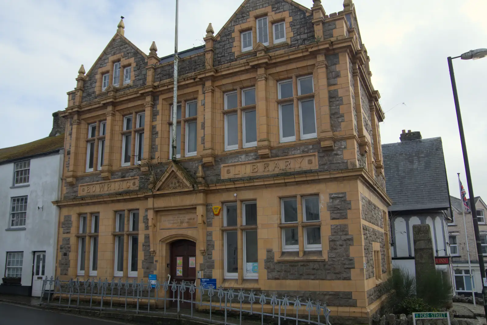 The impressive Bowring Library , from A Return to Chagford, Devon - 16th February 2025