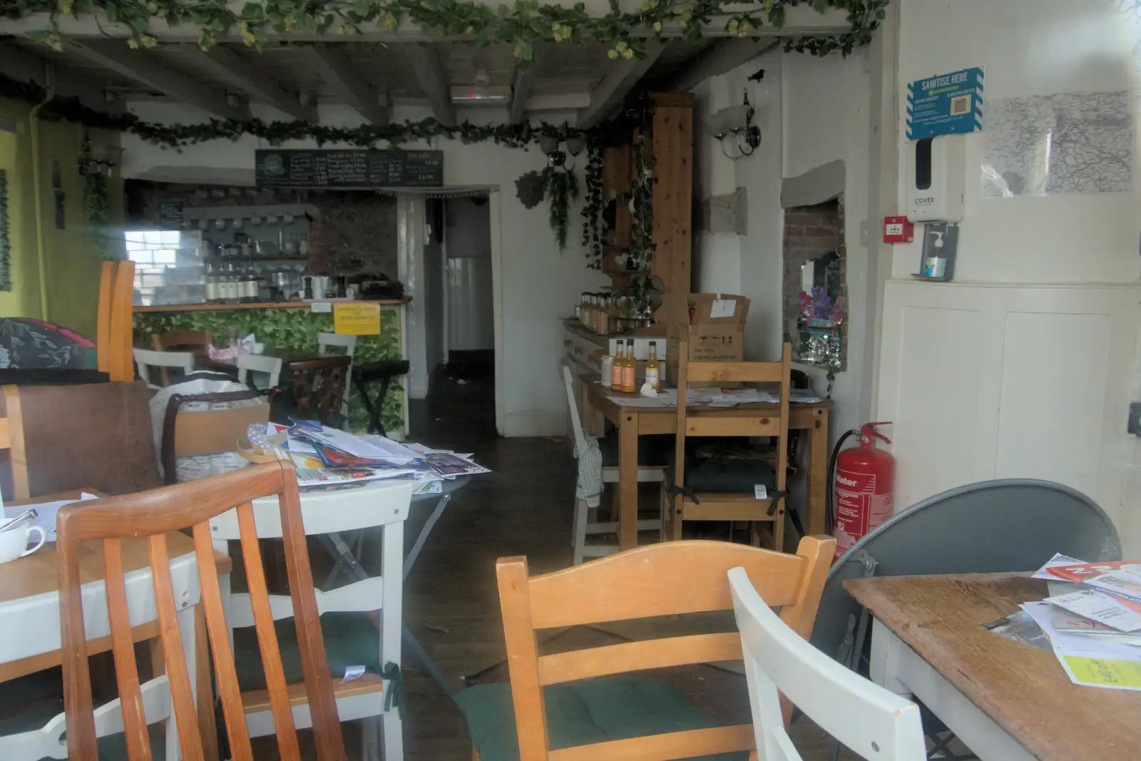 The closed-down Green Man Café in Chagford, from A Return to Chagford, Devon - 16th February 2025