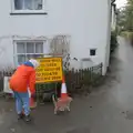 We meet a cat on Mill Street as we head for a walk, A Return to Chagford, Devon - 16th February 2025