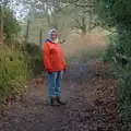 Isobel on the footpath to Sandy Park, A Return to Chagford, Devon - 16th February 2025