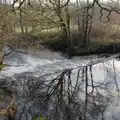 A weir on the river, A Return to Chagford, Devon - 16th February 2025