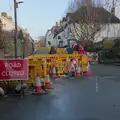 Mill Street is closed off for gas main repairs, A Return to Chagford, Devon - 16th February 2025