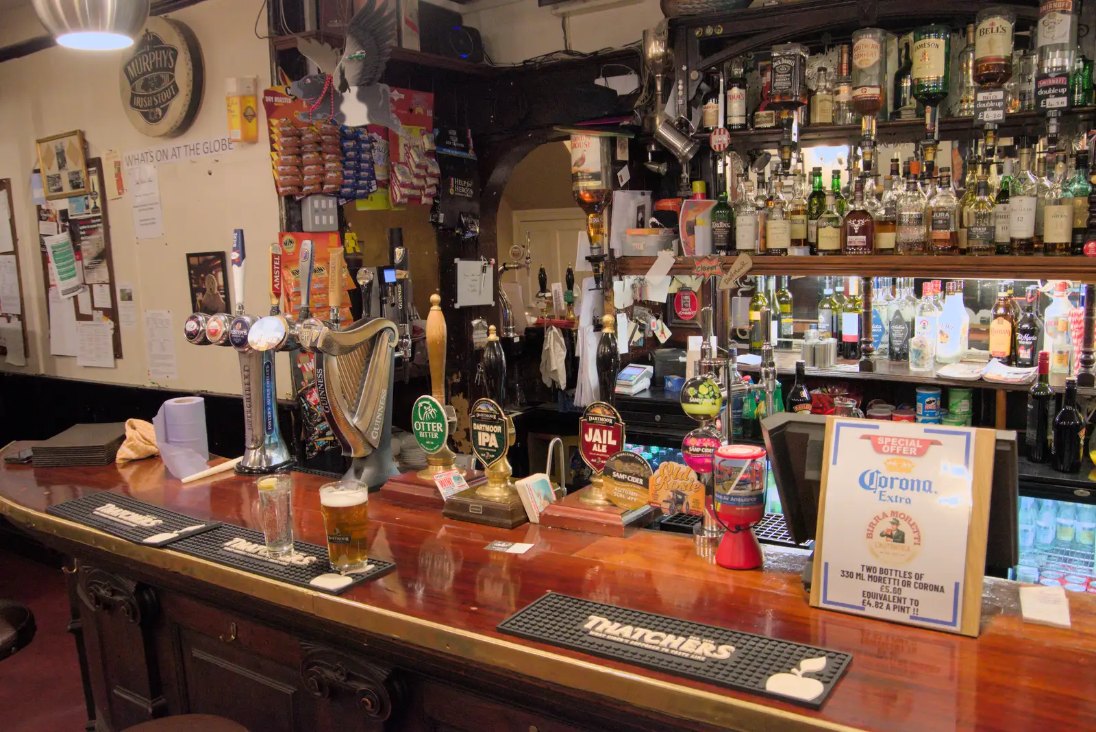 The public bar of the Globe Inn, from A Return to Chagford, Devon - 16th February 2025