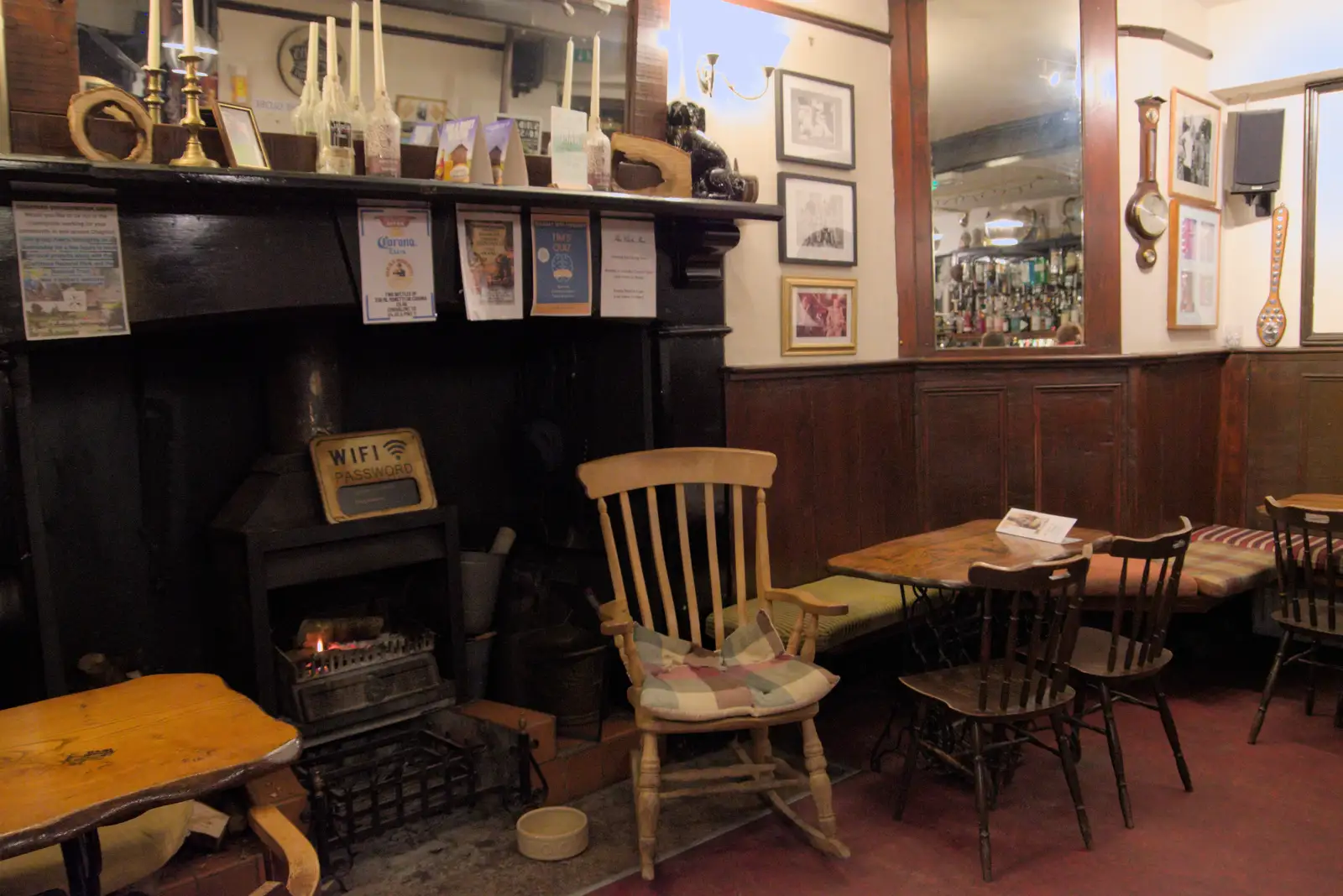 A rocking chair by the fire, from A Return to Chagford, Devon - 16th February 2025