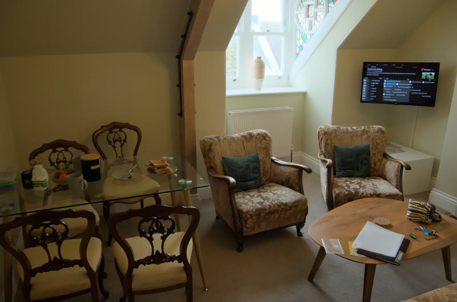 The lounge of our rented flat, from A Return to Chagford, Devon - 16th February 2025