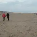 Isobel and Harry on the wide beach at Saunton, A Return to Chagford, Devon - 16th February 2025