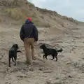 Matt with the dogs, A Return to Chagford, Devon - 16th February 2025