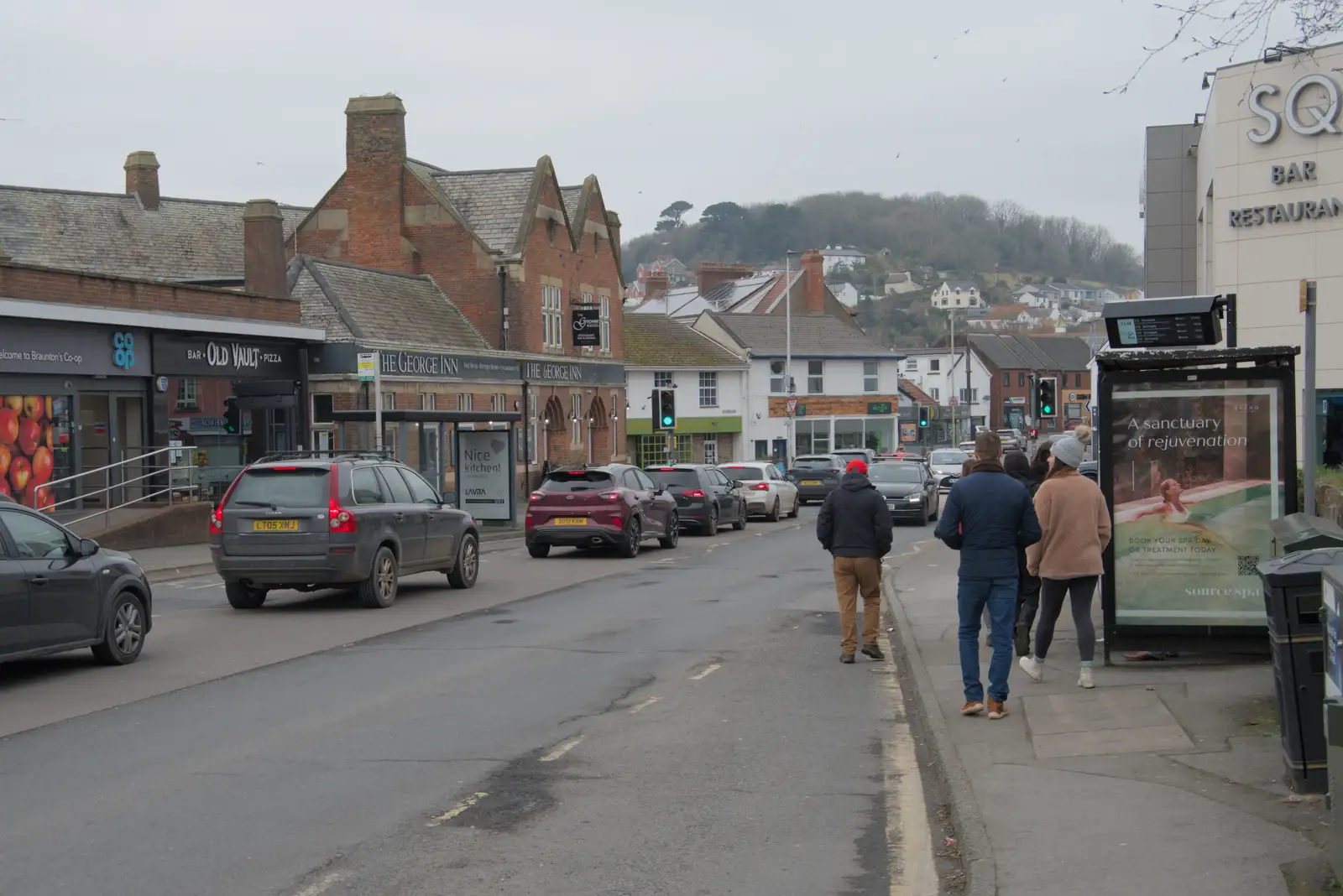 Exeter Road in Braunton, from A Return to Chagford, Devon - 16th February 2025