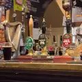 Beer pumps on the Globe's bar, A Return to Chagford, Devon - 16th February 2025