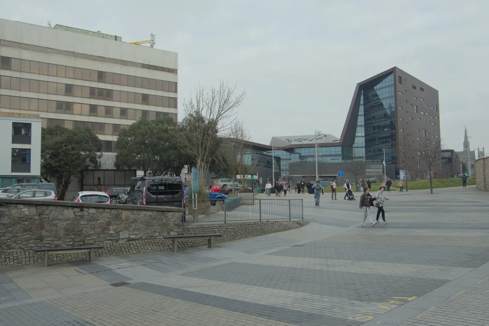 Looking up towards Cobourg Street, from Uni: A Return to Plymouth Polytechnic, Devon - 17th Februry 2025