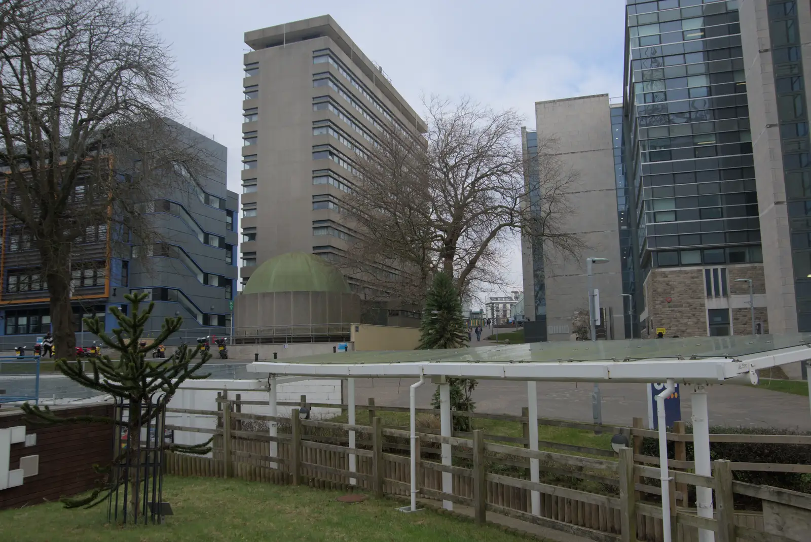 The old Maritime Halls of Residence, from Uni: A Return to Plymouth Polytechnic, Devon - 17th Februry 2025