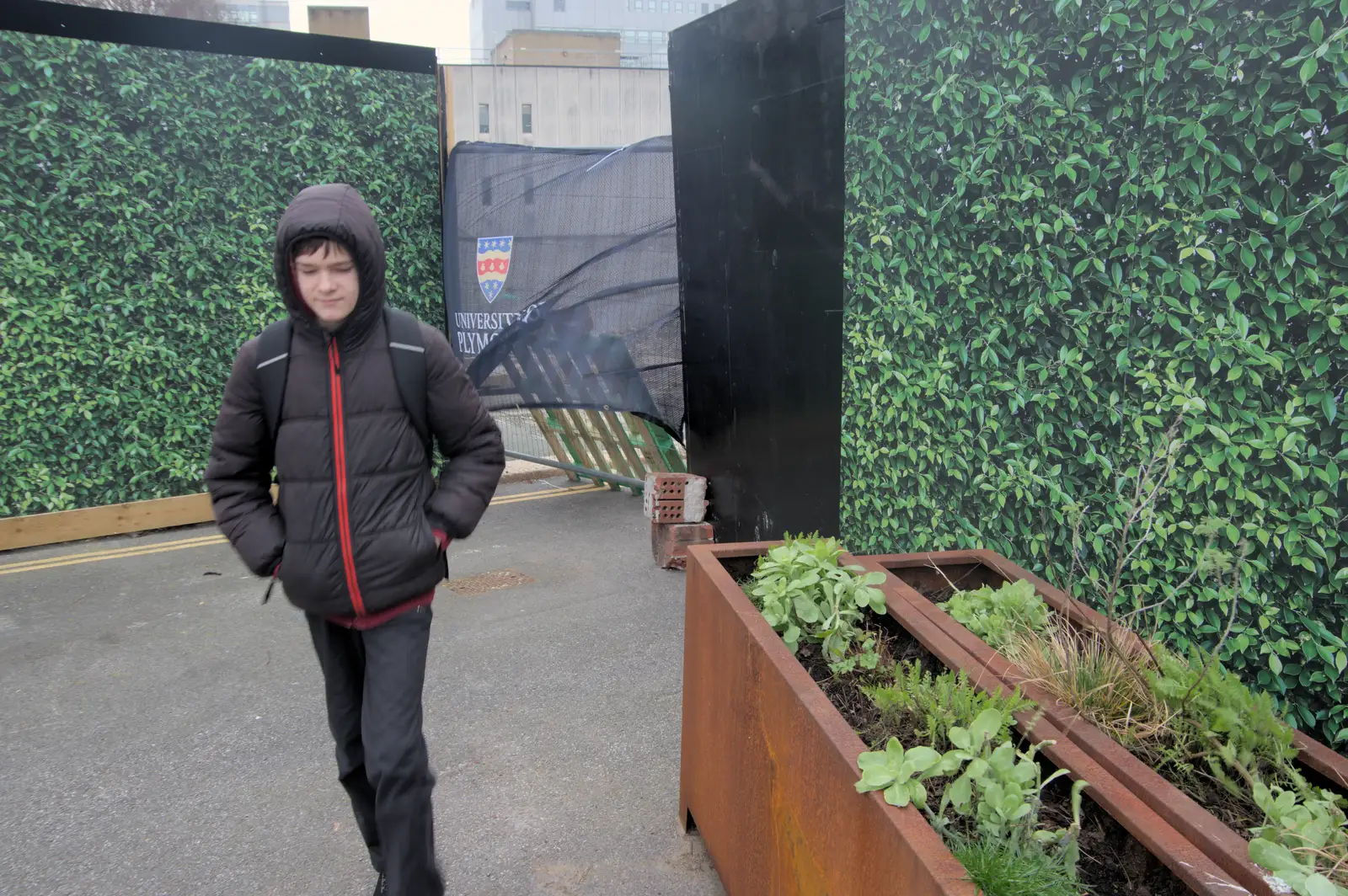 Harry on James Street, from Uni: A Return to Plymouth Polytechnic, Devon - 17th Februry 2025