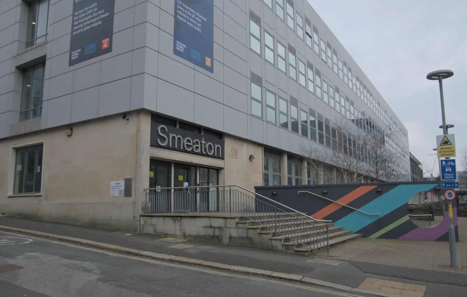 Smeaton - formerly known as the Engineering Block, from Uni: A Return to Plymouth Polytechnic, Devon - 17th Februry 2025