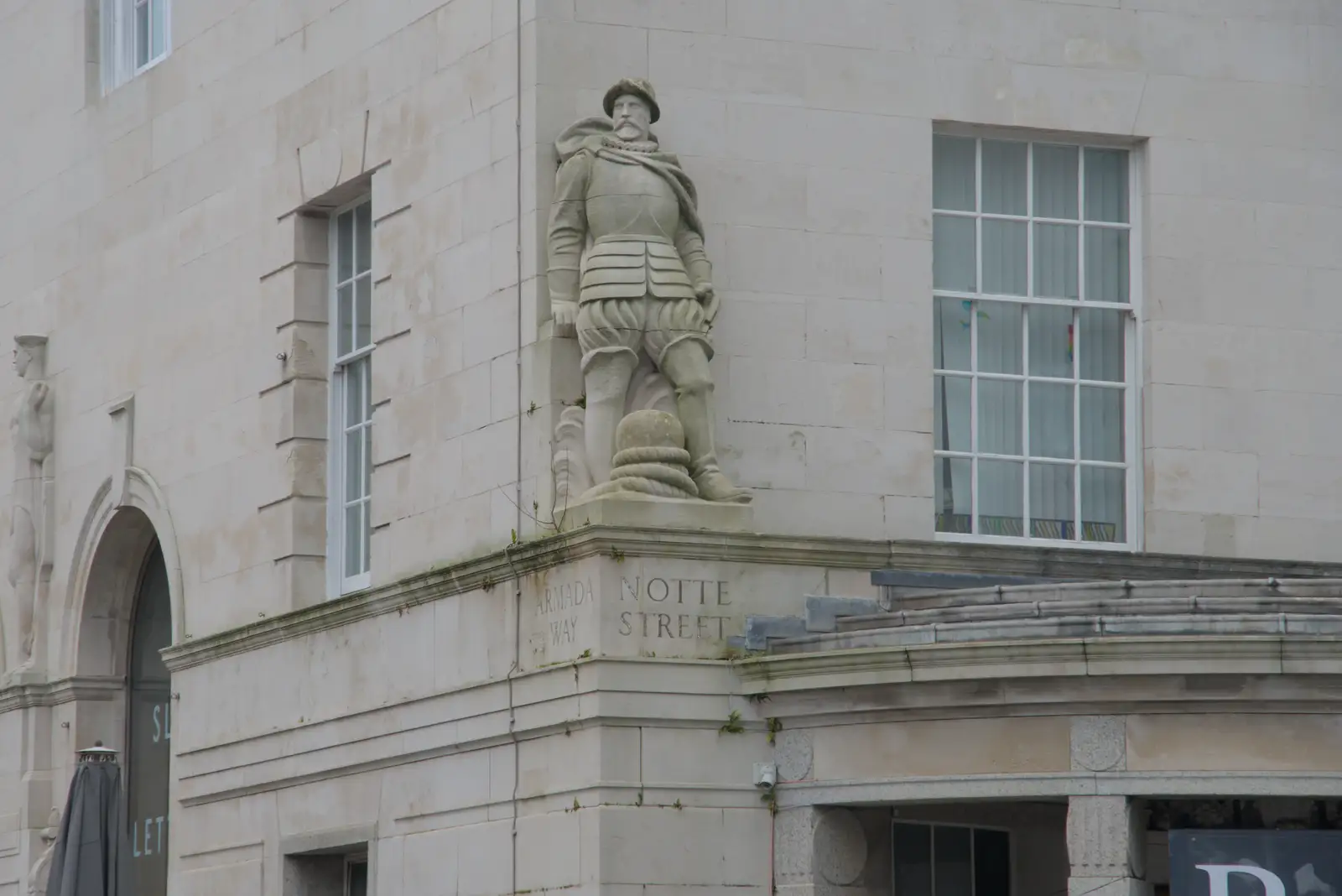 Francis Drake on the corner of Notte Street, from Uni: A Return to Plymouth Polytechnic, Devon - 17th Februry 2025