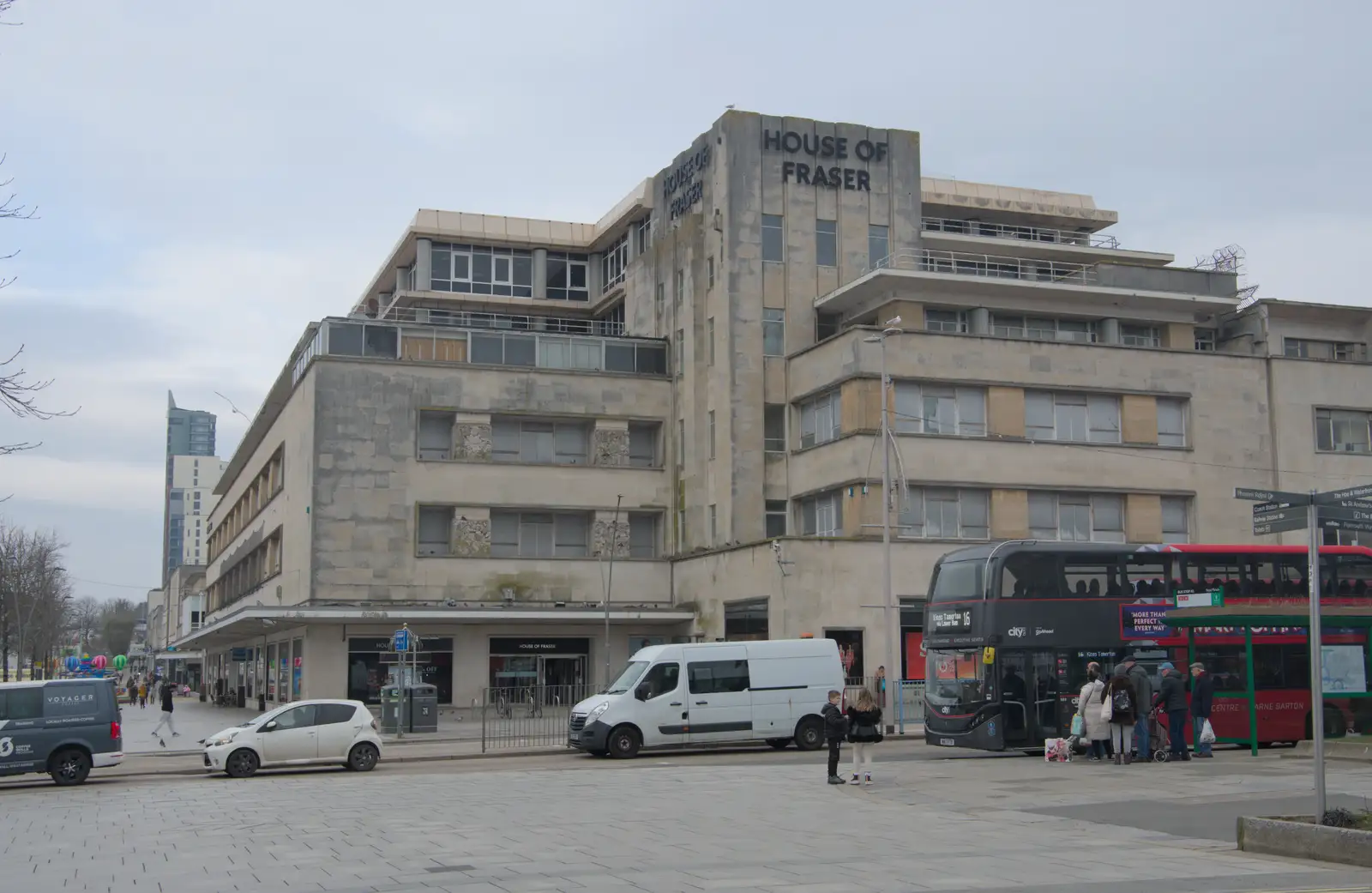 The Dingle's building is in a bit of a state, from Uni: A Return to Plymouth Polytechnic, Devon - 17th Februry 2025