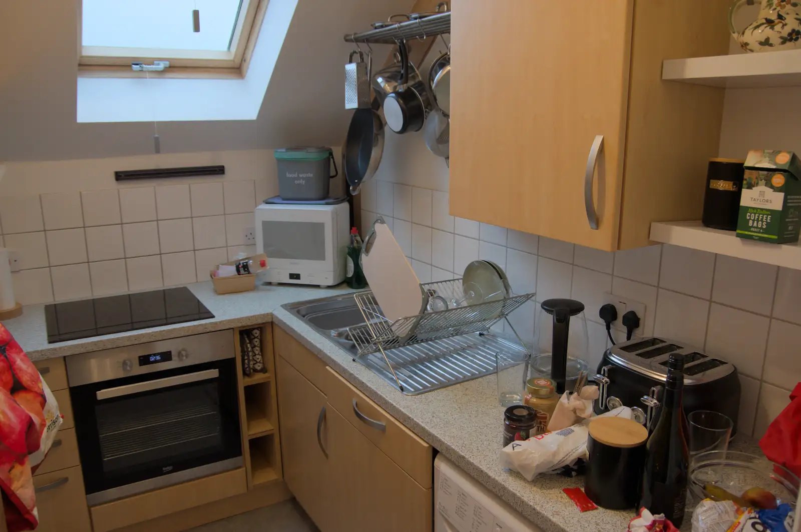 The compact kitchen in the rented flat, from Uni: A Return to Plymouth Polytechnic, Devon - 17th Februry 2025