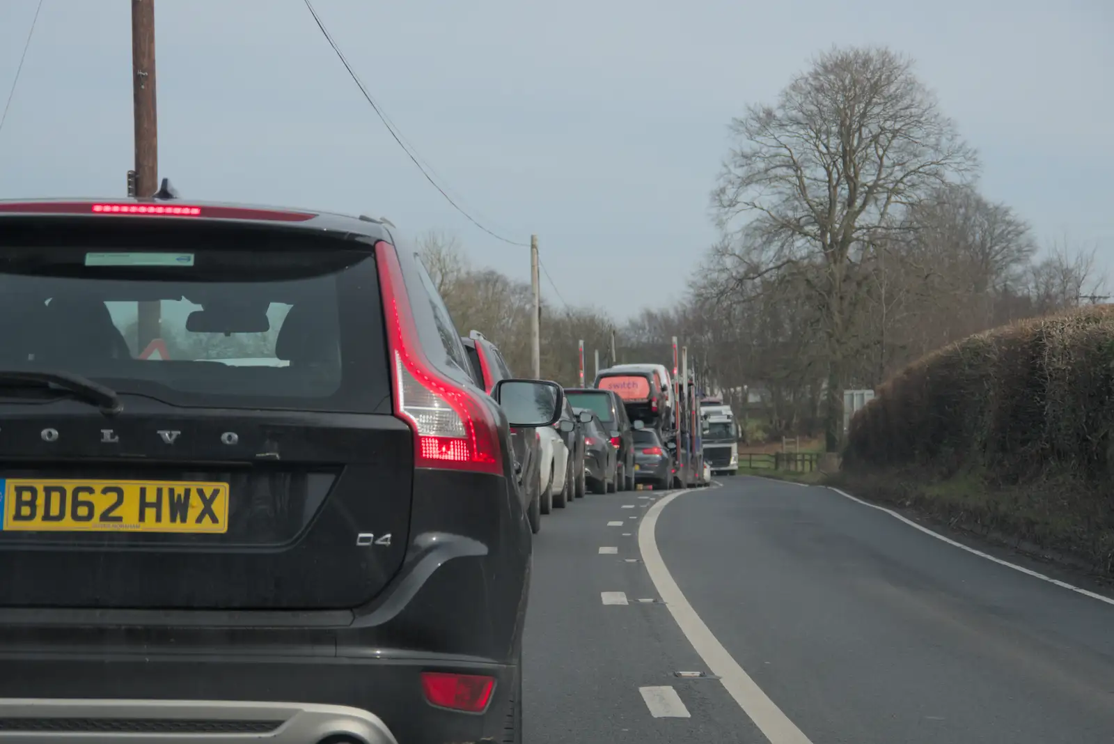 There's queueing traffic on the A303, from Uni: A Return to Plymouth Polytechnic, Devon - 17th Februry 2025