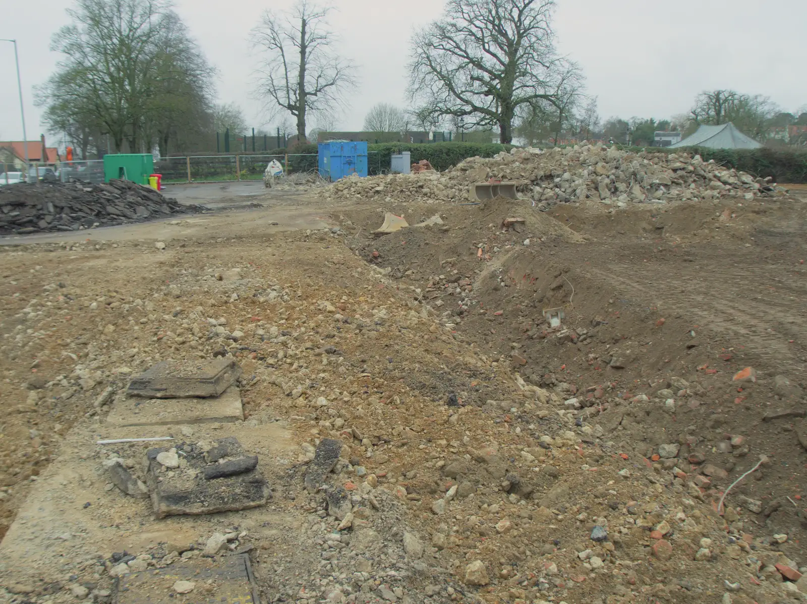 John Grose is now just a hole in the ground, from A Walk around Redgrave and Lopham Fen, Redgrave, Suffolk - 23rd February 2025