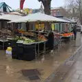 The vegetable stalls have set up early, A Rainy Couple of Hours in Norwich, Norfolk - 24th February 2025