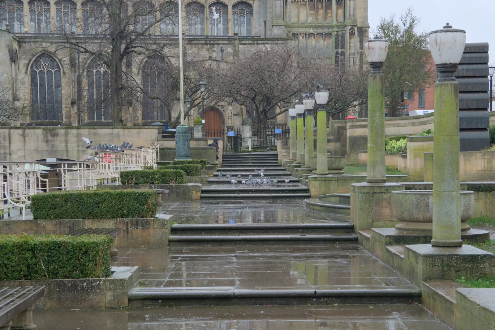 Steps on the way to St. Peter Mancroft, from A Rainy Couple of Hours in Norwich, Norfolk - 24th February 2025