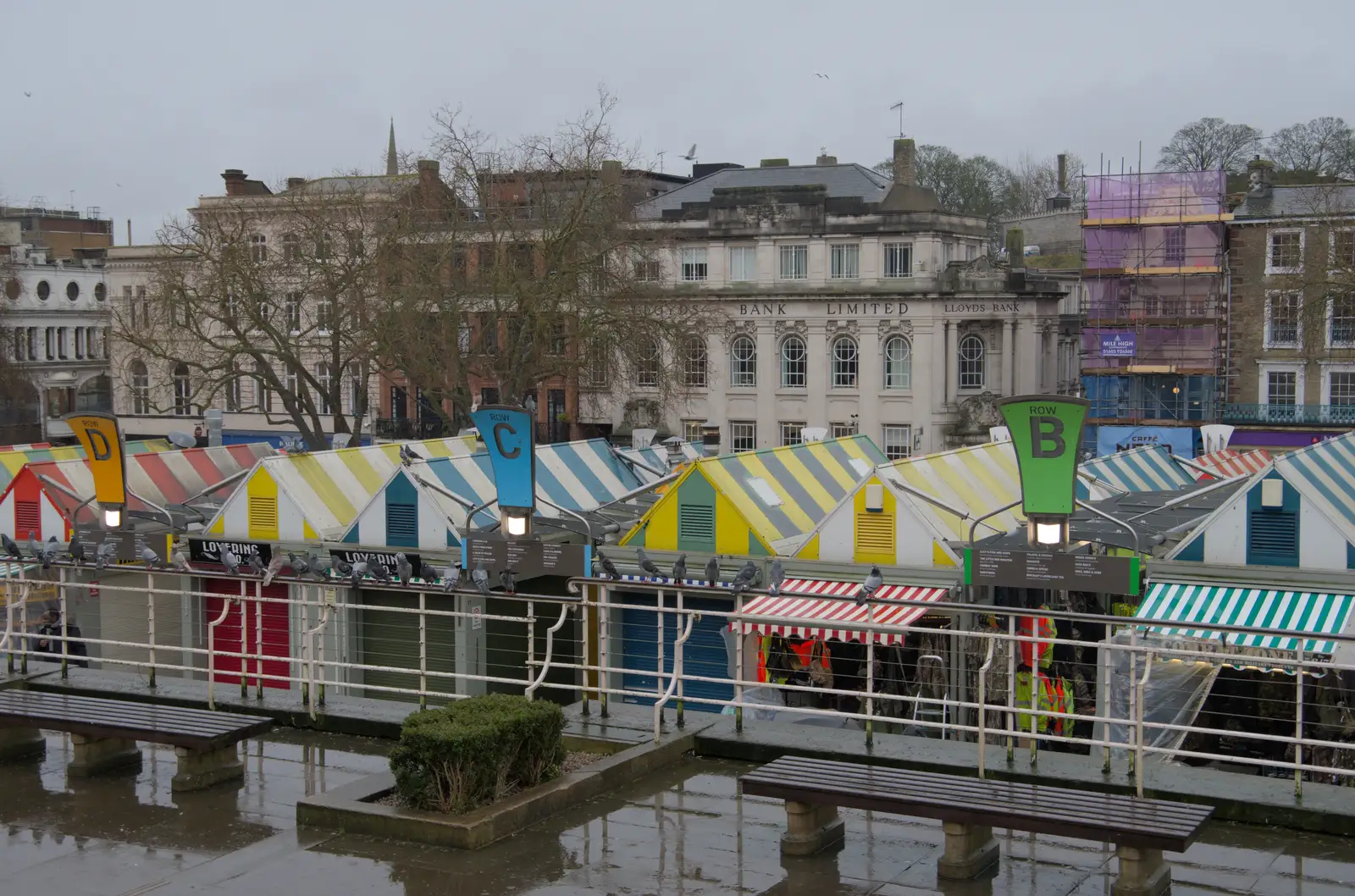 A view over Norwich Market, from A Rainy Couple of Hours in Norwich, Norfolk - 24th February 2025