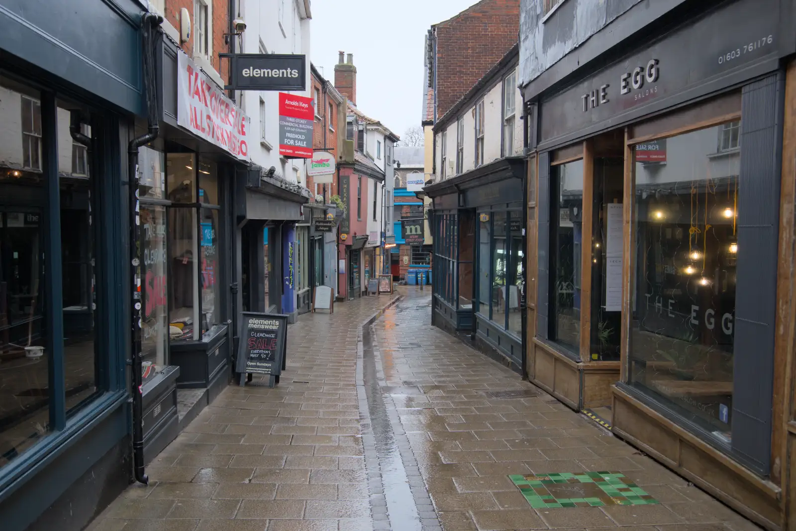 Further down Lower Goat Lane, from A Rainy Couple of Hours in Norwich, Norfolk - 24th February 2025