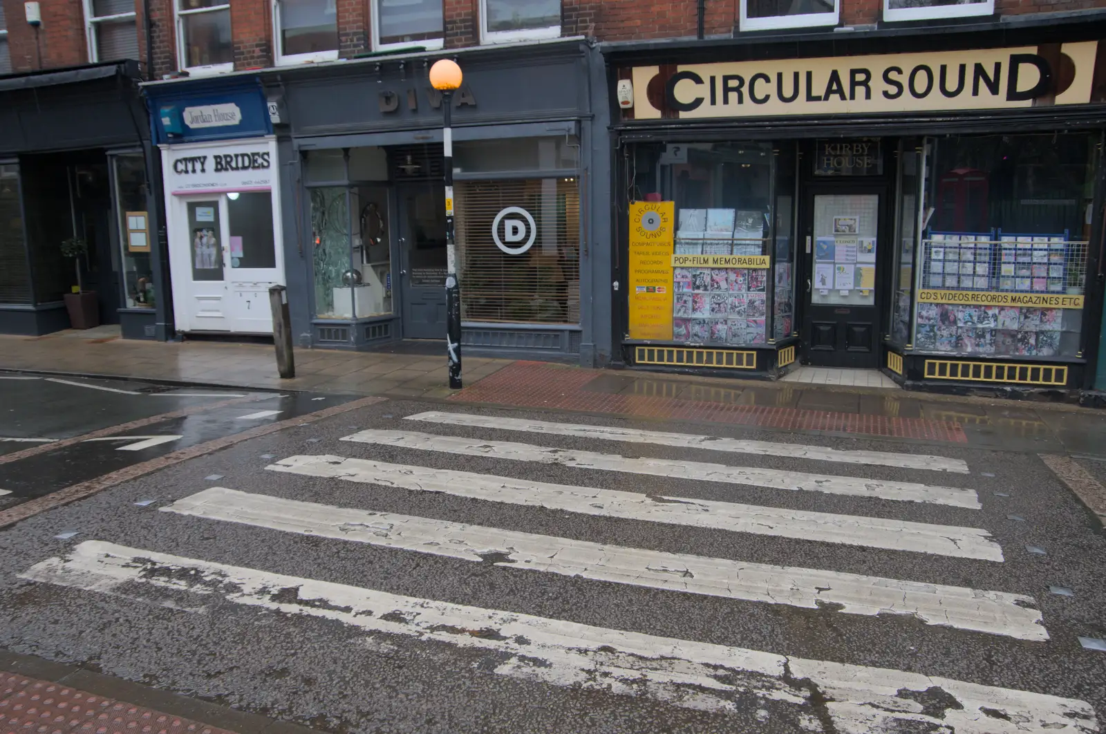 A zebra crossing on St. Benedict's, from A Rainy Couple of Hours in Norwich, Norfolk - 24th February 2025