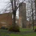 What's left of St. Benedict's church, bombed in 1942, A Rainy Couple of Hours in Norwich, Norfolk - 24th February 2025