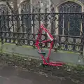 There's not much left of a chained-up bicycle, A Rainy Couple of Hours in Norwich, Norfolk - 24th February 2025