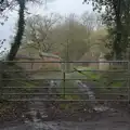 A bridleway and bridge over the railway in Dunston, A Rainy Couple of Hours in Norwich, Norfolk - 24th February 2025