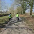 Harry and Isobel head into Thrandeston, A Sunday Pub Ride, Thornham and Mellis - 9th March 2025