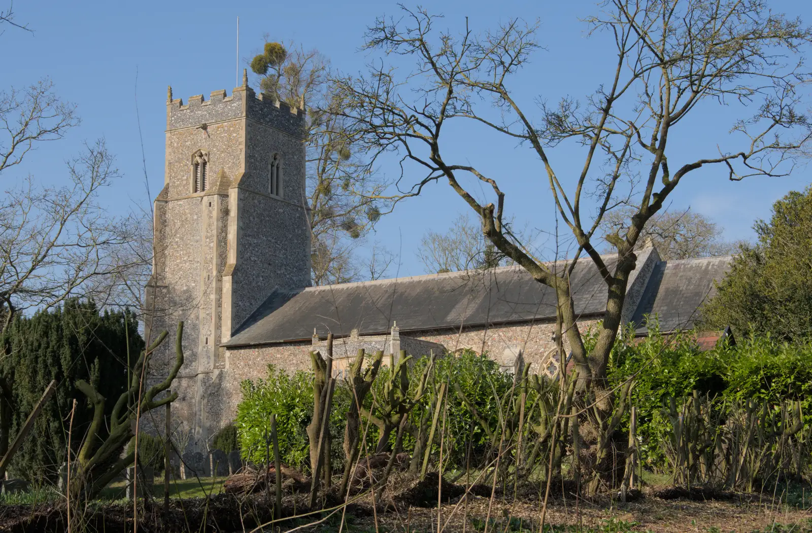 St. Mary Magdalene in Thornham Magna, from A Sunday Pub Ride, Thornham and Mellis - 9th March 2025