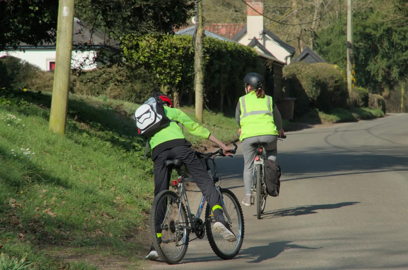 Harry saddles up again, from A Sunday Pub Ride, Thornham and Mellis - 9th March 2025
